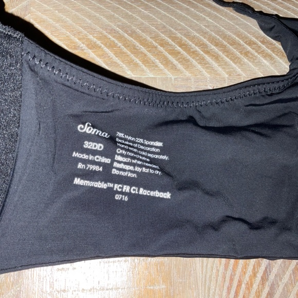 Black Racerback Bra - Picture 3 of 3